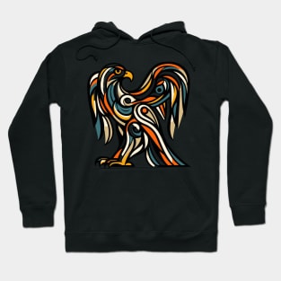 Eagle illustration. Illustration of an eagle in cubism style Hoodie